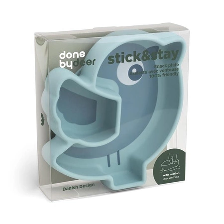 Done by Deer Talerzyk na Przekąski z Przyssawką Birdee Blue