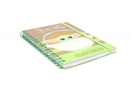 Zestaw prezentowy Gwiezdne Wojny Mandalorian: kubek, brelok, podkładka, notes A5