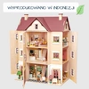 Drewniany czteropiętrowy domek dla lalek, Tender Leaf Toys