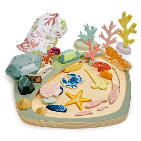Kreatywny zestaw z drewnianymi elementami - Ocean, Tender Leaf Toys