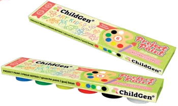 ChildGen, Naturalne farby do malowania 6 kolorów x 20 ml