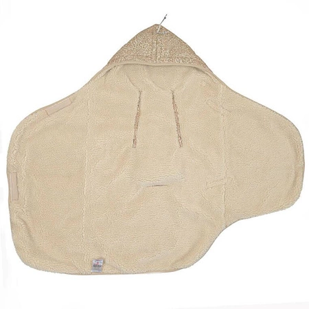 Lodger Wodoodporny wielofunkcyjny otulacz śpiworek z polarowym wnętrzem jasnobeżowy Folklore Taslon Birch