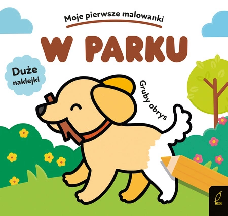 W parku. Gruby obrys. Moje pierwsze malowanki