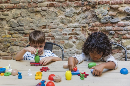 Lekkid, drewniane magnetyczne klocki konstrukcyjne- Jedzenie