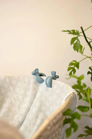 Lodger Klipsy klamry do wózka uniwersalne 2 szt. niebieskie Ocean