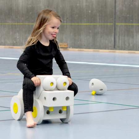 MODU - zestaw 4 piankowych kół, żółte