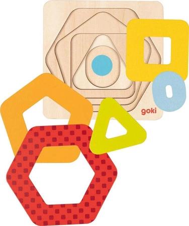 Puzzle geometryczne warstwowe