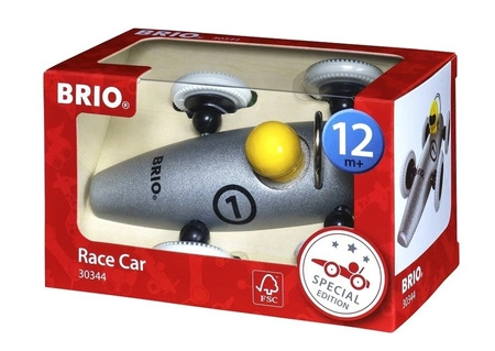 BRIO Samochód Drewniany Wyścigówka Srebna EDYCJA SPECJALNA