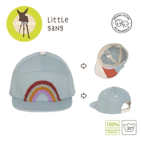 Czapka z daszkiem dziecięca Little Gang Rainbow light blue 2-6 lat