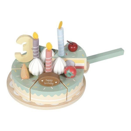 Little Dutch Duży drewniany torcik urodzinowy LD4494