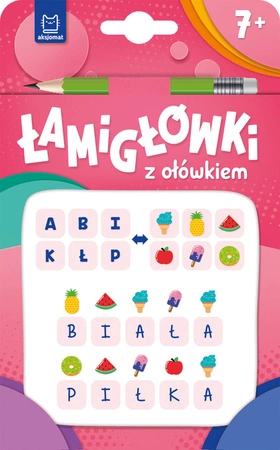 Łamigłówki z ołówkiem 7+. Książeczka różowa