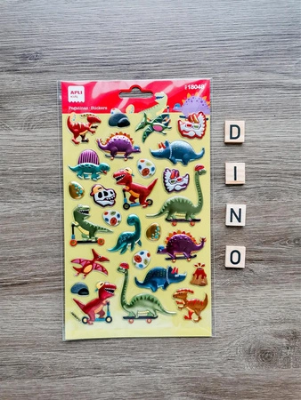 Naklejki metaliczne Apli Kids - Dinozaury