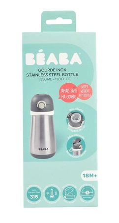 Beaba Bidon termiczny termobutelka 350 ml Mineral grey