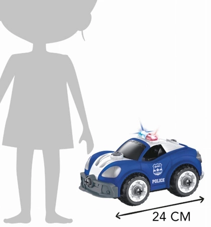 Wóz policyjny do skręcania zdalnie sterowany Buki