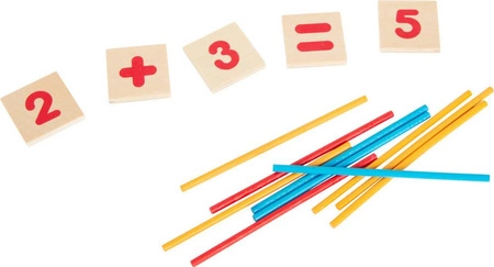 Matematyka drewniana gra edukacyjna Patyczki 11740-Small Foot, gra dla dzieci