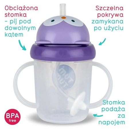 Tum Tum Bidon ze Słomką dla Dzieci Sowa Olivia - Seria 3.