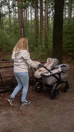 Lodger Wodoodporny zimowy śpiworek do wózka jasnobeżowy Taslon Birch