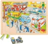Puzzle drewniane - kolizja w mieście