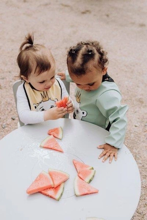 Baby Livia Śliniak z rękawkami Mint Miś 303-10