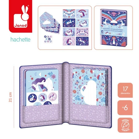 Janod Zestaw zaproszeń papeteria Jednorożce Kraina snów 6+
