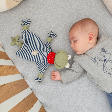 Pierwsza przytulanka komforter Żabka szmatka maskotka dla dzieci sigikid