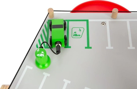 Parking dla dzieci garaż premium z myjnią, windą, stacją samochodów elektrycznych, stacją benzynową 11676- Small Foot, zabawki dla chłopców i dziewczynek