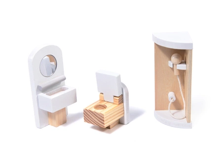 Domek dla lalek drewniany mdf + mebelki 78cm czarny led