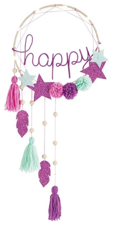 Zestaw kreatywny Łapacz snów z podświetleniem ledowym Happy 8+, Janod