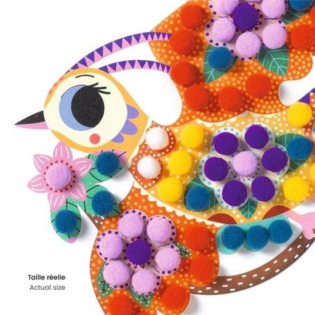 Obrazki z pomponów PTASZKI DJ00070