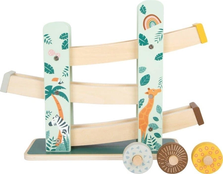 Kulodrom zjeżdżalnia kulek Safari 11707- Small Foot, zabawki rozwojowe