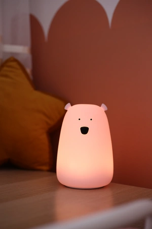 Miś Duży Lampka Silikonowa Lawendowa