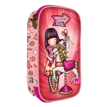 Rozkładany, 4-Częściowy Piórnik z Wyposażeniem - Gorjuss - Fairground - Carousel