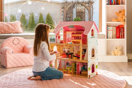 Drewniany domek dla lalek - Rezydencja Bajkowa Ecotoys