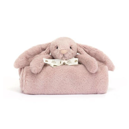 JellyCat - Króliczek Luxe Kocyk Pudrowy Róż 70 cm
