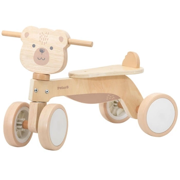 VIGA PolarB Drewniany Jeździk Miś Brunatny Miękkie Koła