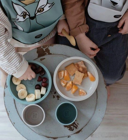 Baby Livia Śliniak z rękawkami Grey Miś 303-9