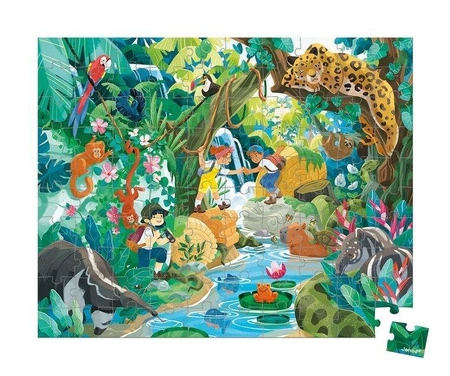 Puzzle w walizce Przygoda w kraju Inków 100 elementów 6+ Made in France, Janod