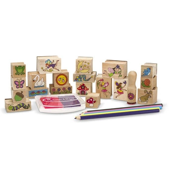 Zestaw drewnianych pieczątek Ogród Wróżek 12424-Melissa & Doug, stempelki