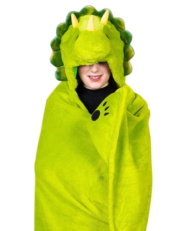 Dinozaur Kocyk z kapturem dla dzieci Cozy Noxxiez BL826