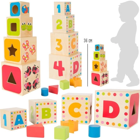 Sorter Wieża nauki 10627-Small Foot, klocki do układania