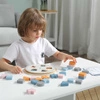 Drewniana układanka do sortowania kształtów i kolorów