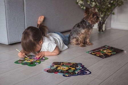 Zestaw kreatywny Do zdrapywania Graficzne zwierzątka 4+, Janod