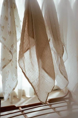 Little Dutch Otulacz muślinowy 120x120 cm Blueberry Leaves