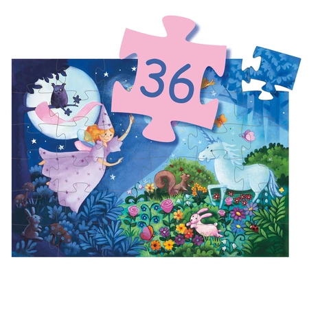 Puzzle w pudełku - Wróżka i jednorożec DJ07225