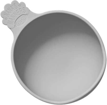 Nana's Manners GREY Miska silikonowa z przyssawką i uchwytem