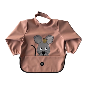 Baby Livia Śliniak z rękawkami Muted Clay Myszka 305-7