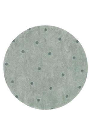 Dywan do prania Round Dot Blue Sage Ø140cm