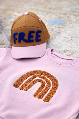 Lassig Bluza z bawełny organicznej GOTS Little Gang Rainbow lilac 4-6 lat