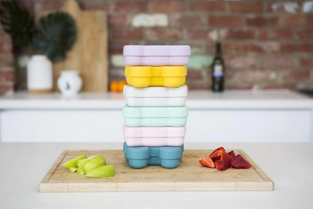 Zamykany silikonowy pojemnik Króliczek We Might Be Tiny - Minty Green