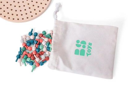 BS Toys, Układanka mozaika z drewnianymi pinezkami grzybkami